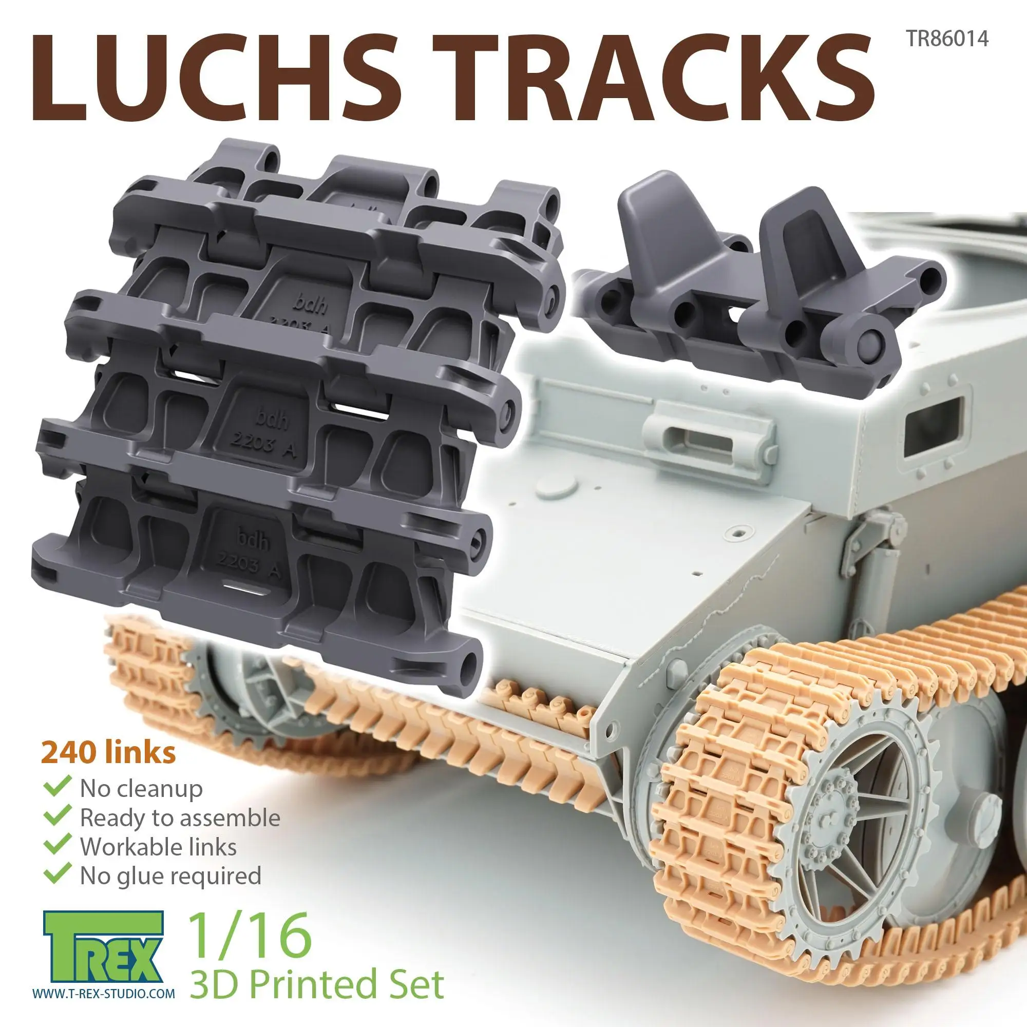 

T-REX 86014 1/16 SCALE Luchs Tracks 3D Print Set