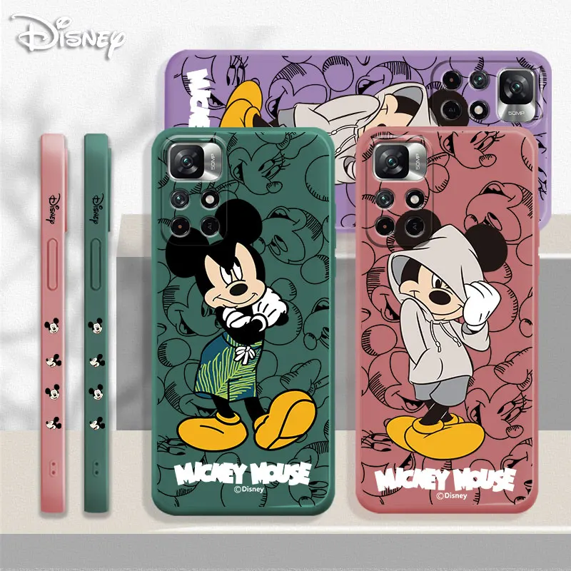 

Cell Liquid Cover Case for Redmi 9C K40 8 9A Note 10 9S 11 9 Pro 10C 10A 9NFC 9i 4G Full Silicone Disney Trend Mickey Mouse