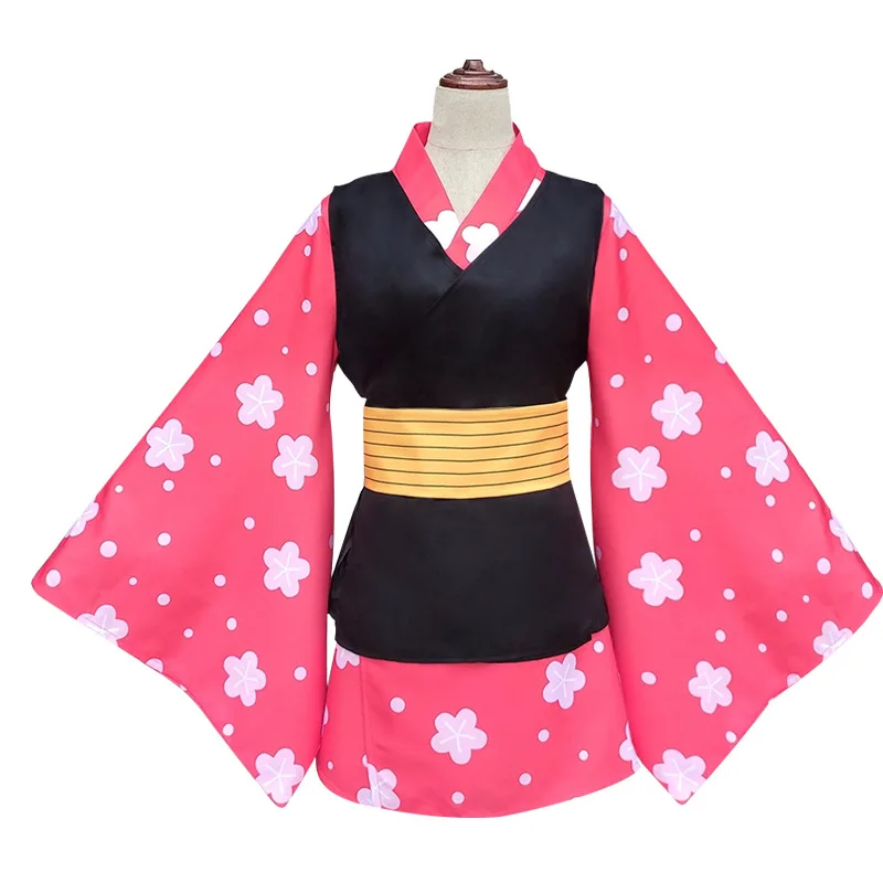 

Anime Demon Slayer Kimetsu no Yaiba Makomo Cosplay Costumes Wigs Full Set Women Kimono Uniform Christmas Party Suit