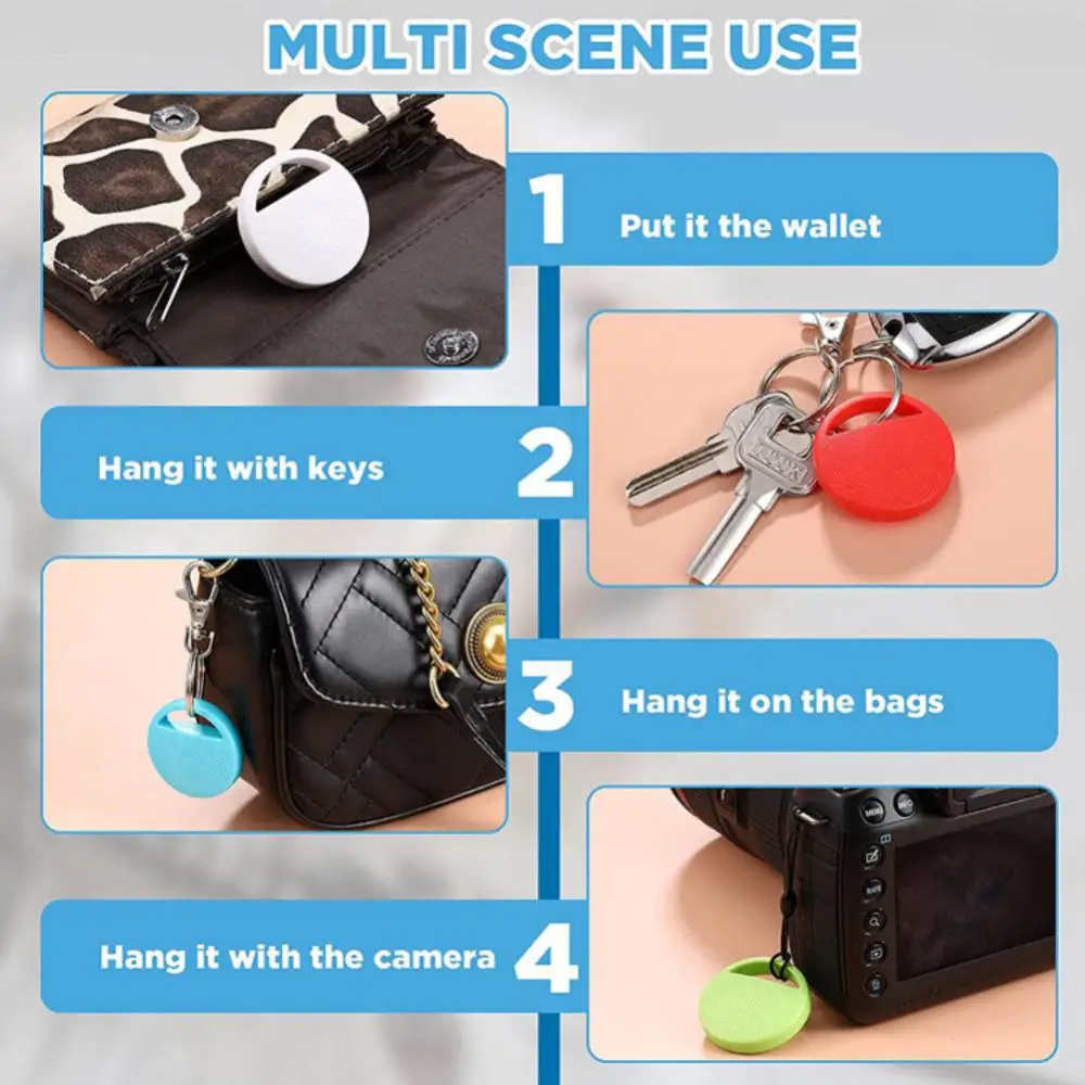 

Wireless Bluetooth-compatible Tracker Children Wallet Key Two-way Alarm Circular Anti-dropping Device Anti-loss Device Finder