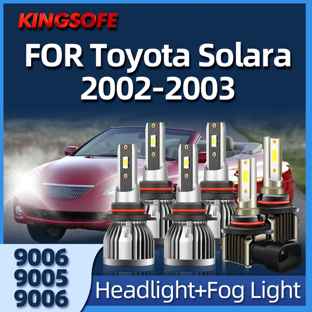 

2/6 шт., Автомобильные светодиодные лампы 9005 HB3 9006 HB4 12 В 24 В для Toyota Solara 2002-2003