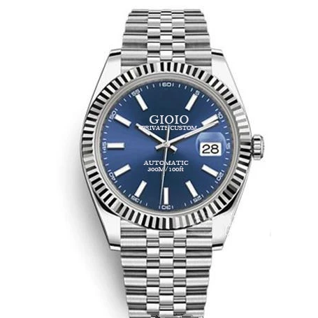 

men automatic mechanical watch black white