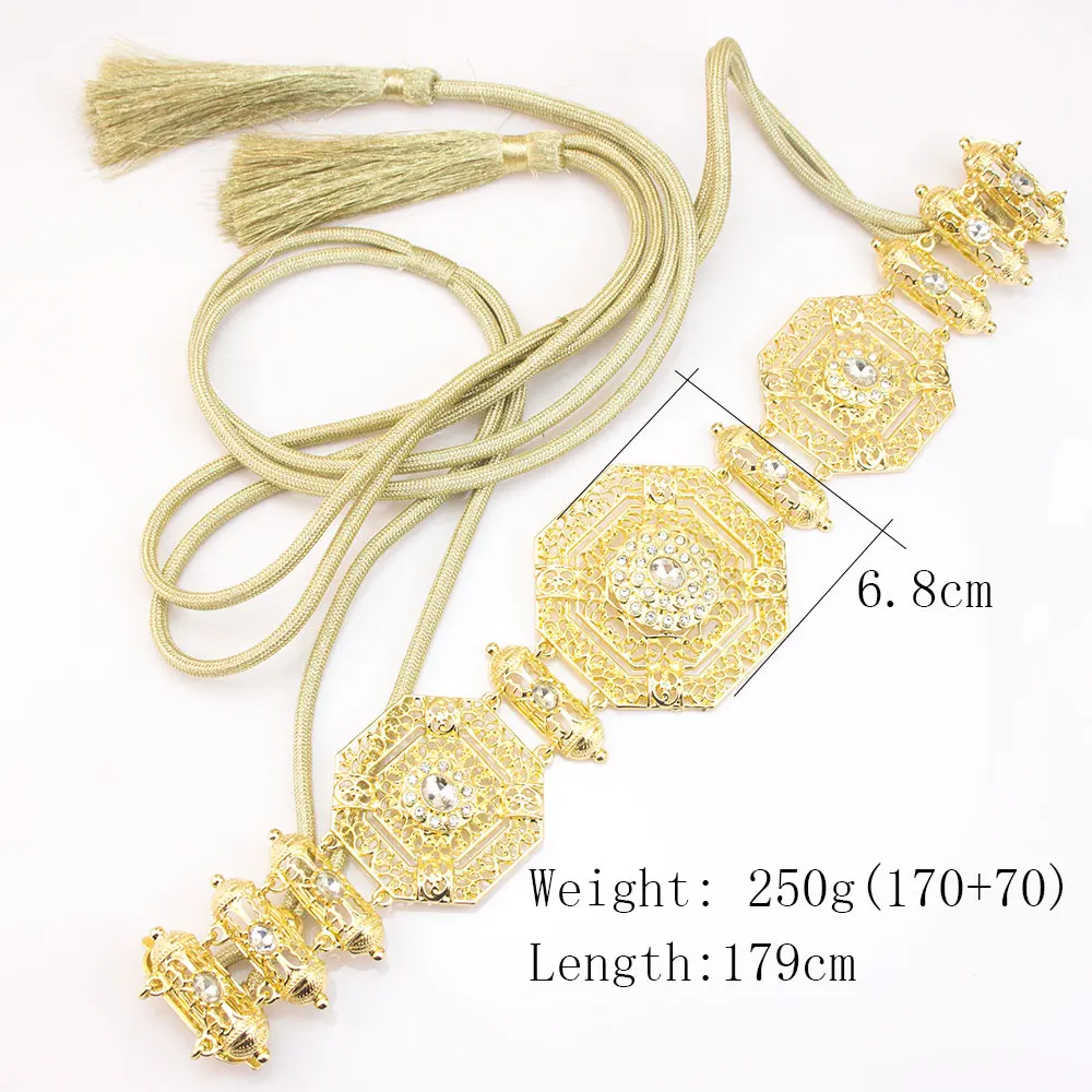 Sunspicems шикарный марокканский кафтан пояс веревка с кисточками поясная цепочка