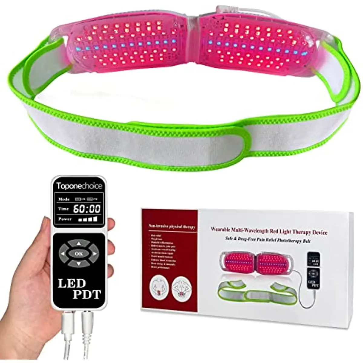 

470nm/660nm/850nm/940nm Near Infrared Light Therapy Belt Devices for Pain Relief, Wearable Therapy Light Wrap