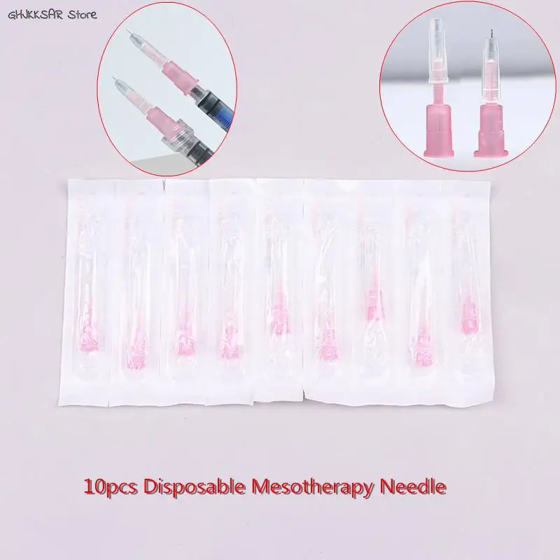 

New 10pcs Disposable Mesotherapy Needle 31G Meso Filler Injection Hypodermic Needles Adjustable 0-4mm