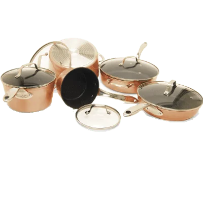 

10 Piece Copper Cookware Set Air fryer silicone Silicone for air fryer in Airfryer silicone basket Baking tray for oven Roti pan