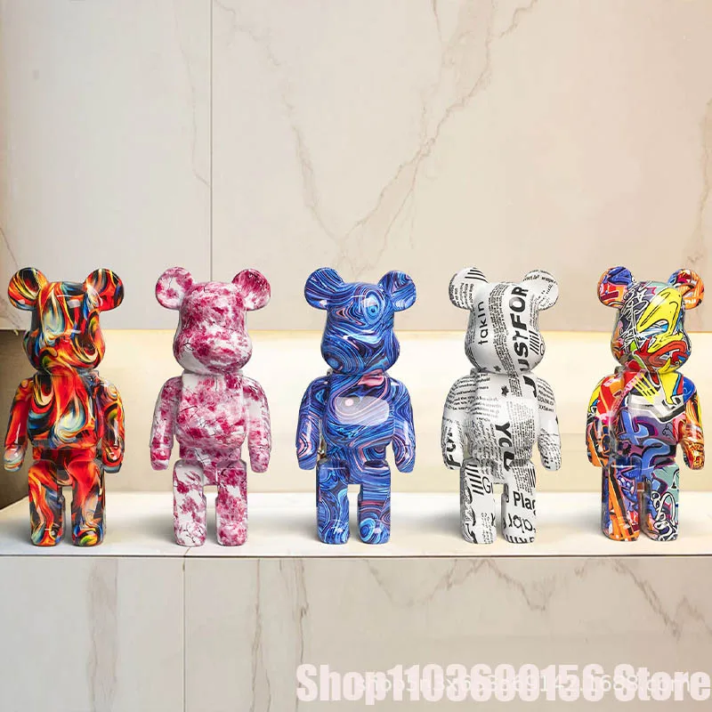 Chaoren Bear 35 см полимерные граффити искусственные кирпичи украшения для офисного