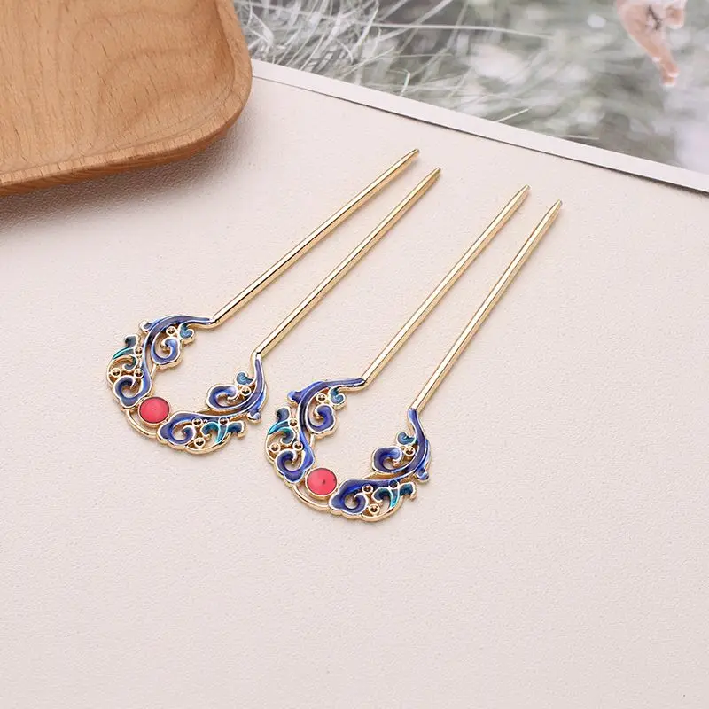 

Vintage cloisonne Hairpin Hanfu Hair Accessories for Women