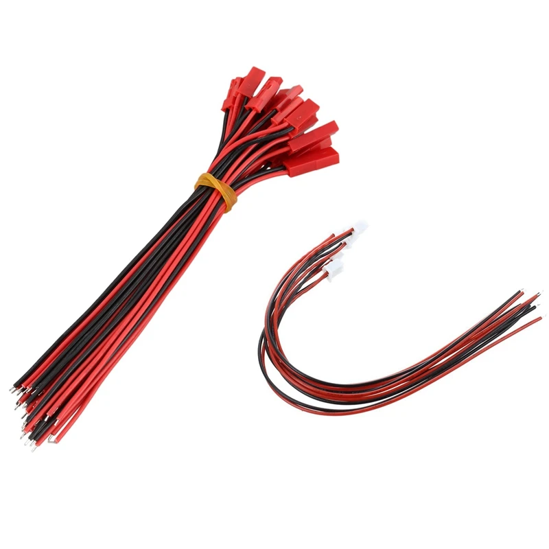

10 пар 150 мм JST Коннектор Кабельный штекер + гнездо с 5 шт. 24 AWG JST XH2.54 2-контактный разъем кабельный кабель