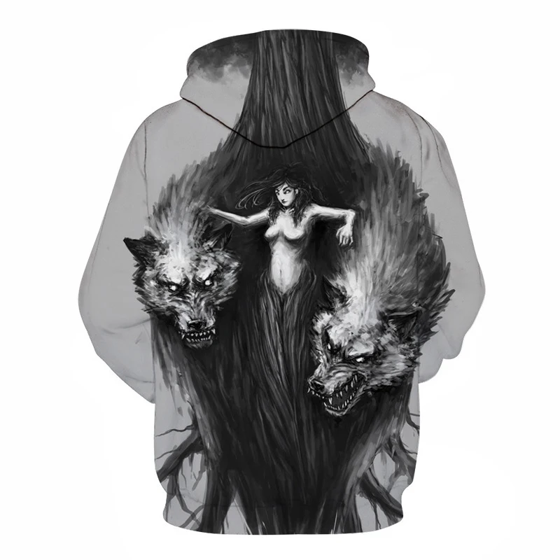 Толстовка Мужская/женская оверсайз модная двухсторонняя толстовка с 3D-принтом