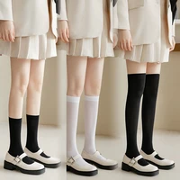 woman velvet stockings cute black white jk lolita long socks over knee high socks for girls fashion kawaii cosplay sexy nylon