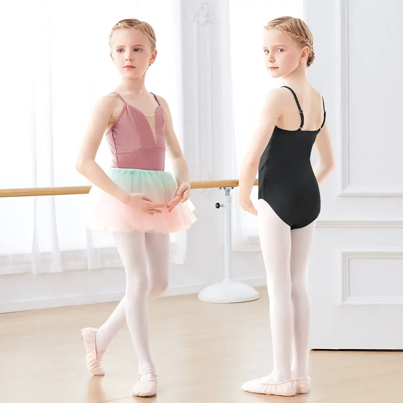 Gymnastics Leotard Girls Camisole Straps Ballet Leotards Cotton Dance Leotard Dancing Bodysuit For Girls Swimsuit