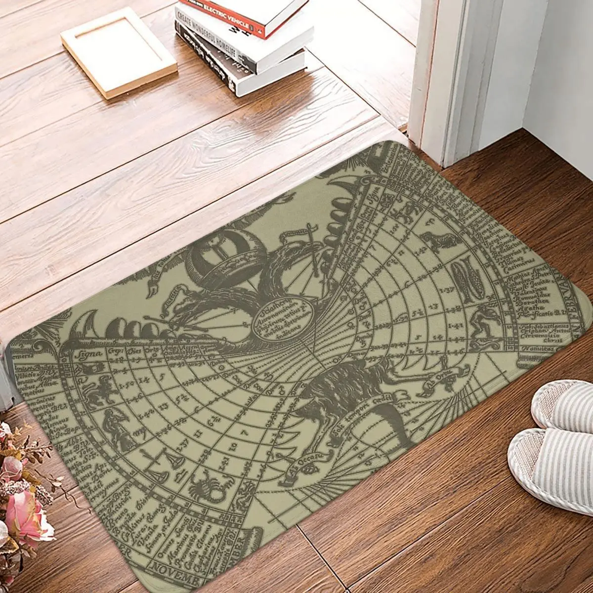 

Ancient Rome Non-slip Doormat Text Living Room Bedroom Mat Outdoor Carpet Flannel Pattern Decor