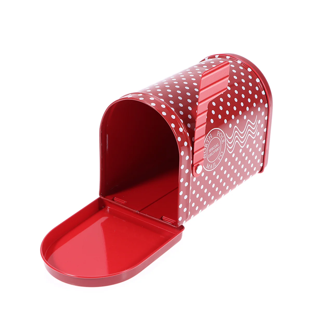

Christmas Box Tin Gift Candy Boxes Mailbox Treattins Favor Containers Cookie Holiday Empty Posttheme Tinplate Shape Decorative