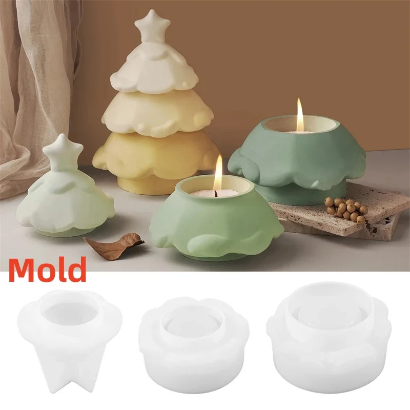 Рождественская елка глиняные формы гипсовая форма сделай сам банка для свечей