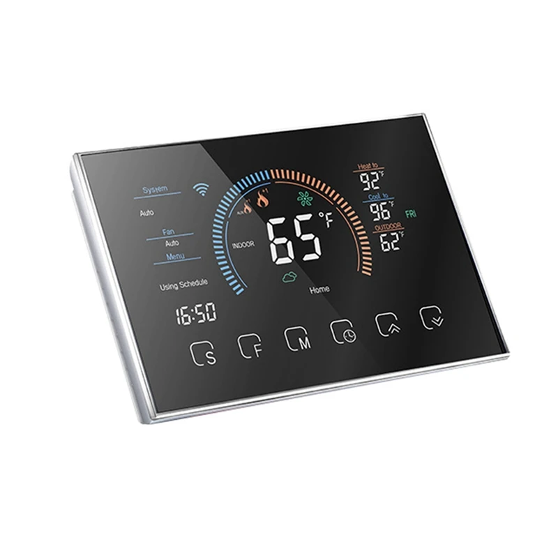 

Programmable Digital Thermostat Energy Saving, C-Wire Adapter Included, DIY Install