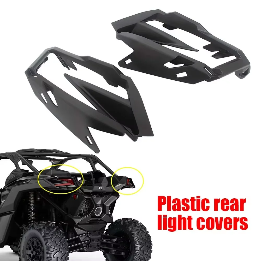 Фото Горячая распродажа: Защитные накладки на задние фонари для Can-Am Maverick X3 XDS XRS, прочные рамки для задних фонарей, аксессуары для внедорожных багги, 1 пара №2