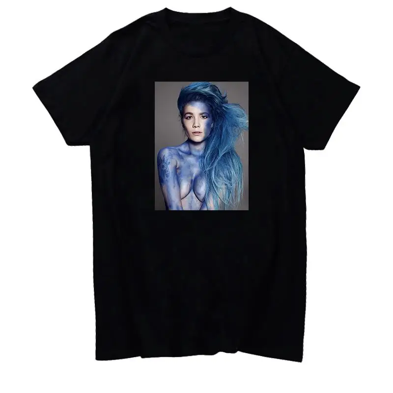 Halsey Ashley Nicolette Музыкальная хлопковая футболка с графическим рисунком Футболки