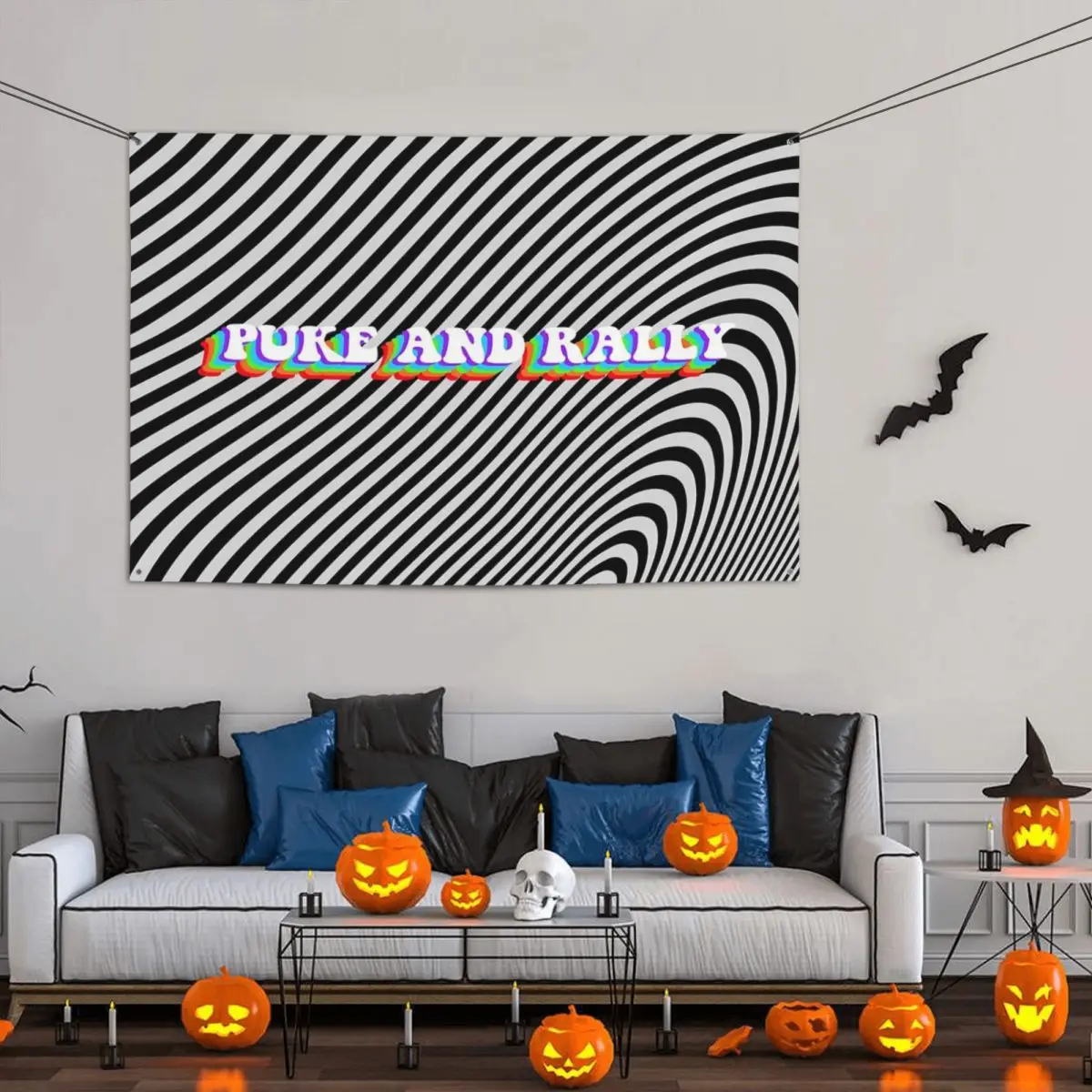 

Puke And Rally Party Banner Decor 120x180cm Modern Decorative Fade Resistant Flowy Bright Color