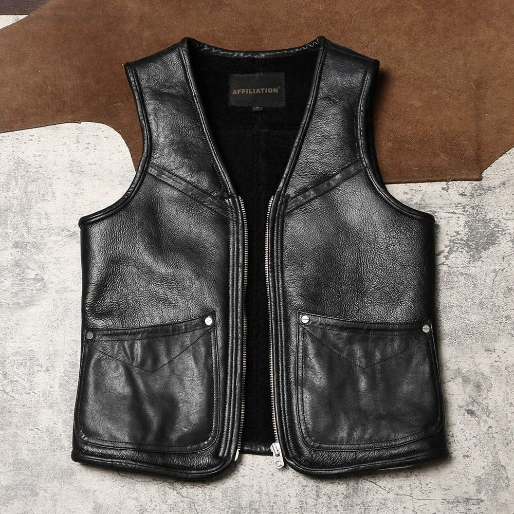 Меховой жилет Blunt Razor в американском стиле ретро зимняя теплая куртка из