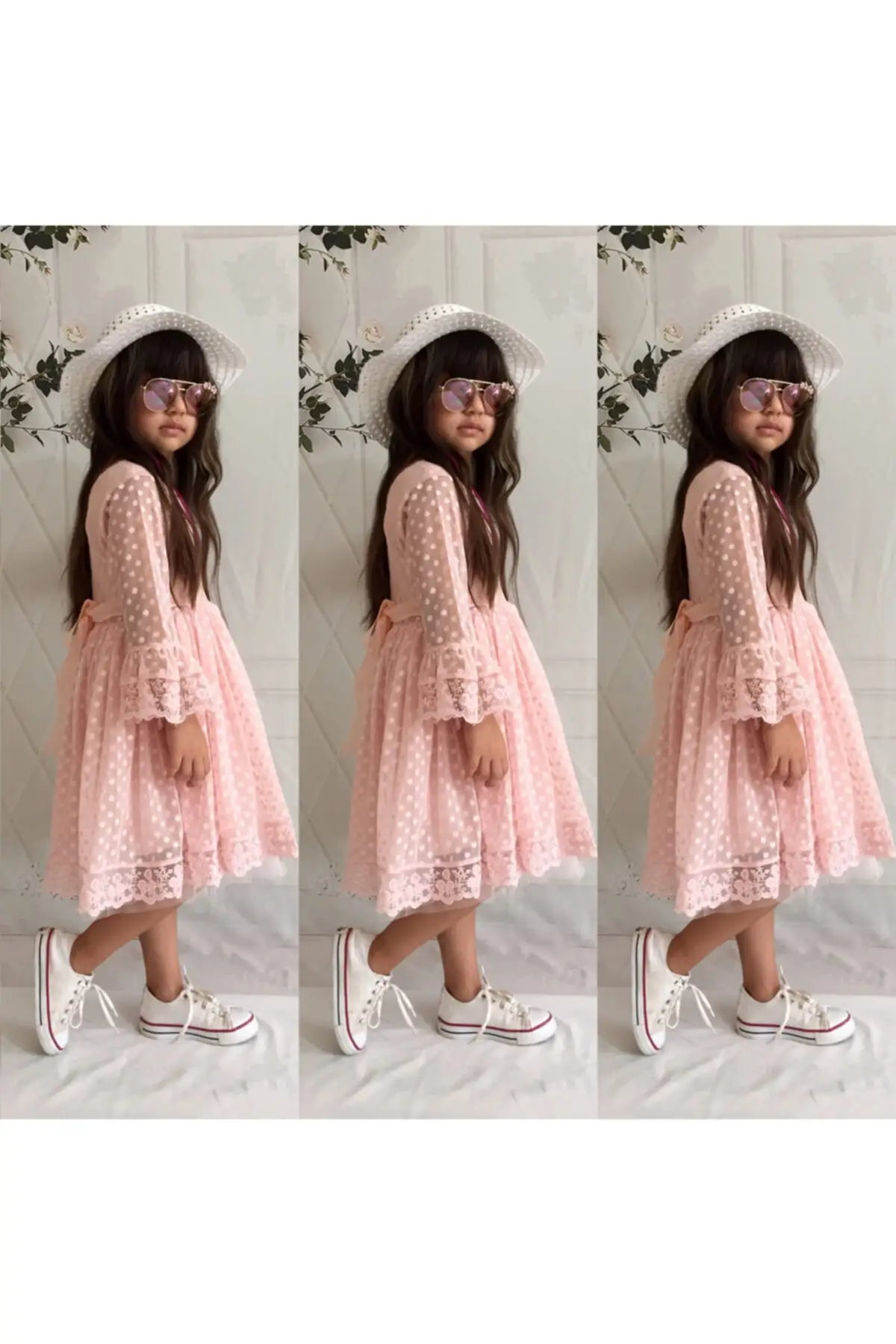 

Girl's Boy Pink Hat Bid Princess Model Dress With Pink Hat Cotton Polyester Non-Pocket Linned Dress Clothing