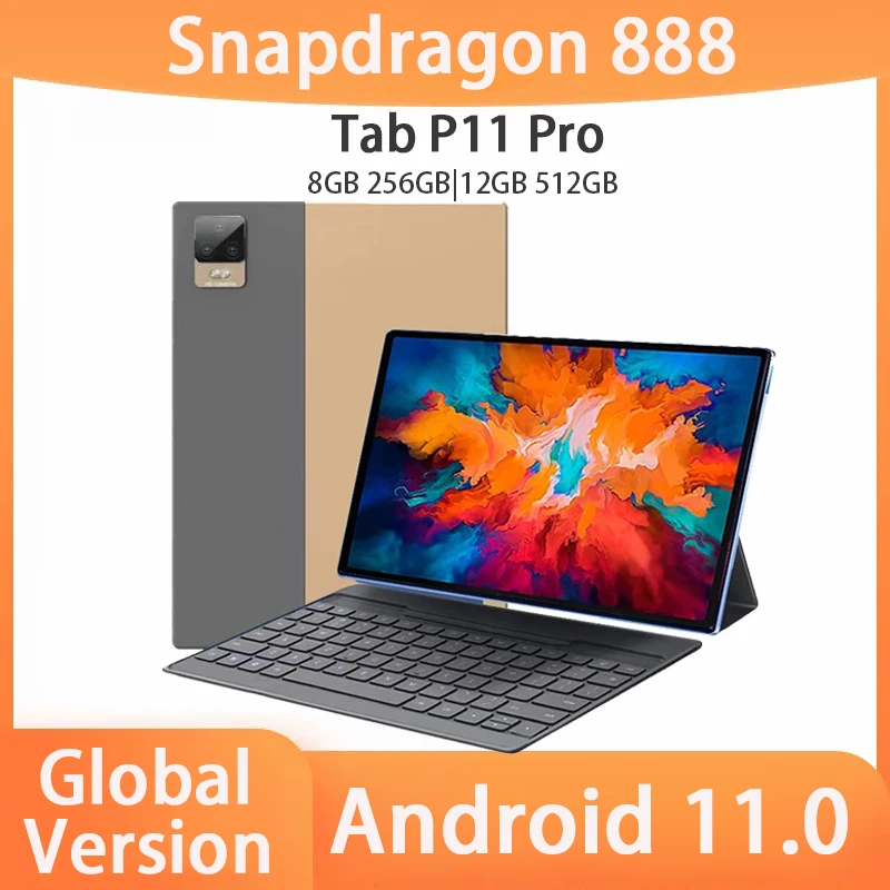 

Global Version Tab P11 Pro Tablet 12GB RAM 512GB ROM Snapdragon 888 10.1 Inch 8800mAh Battery 5G Network Android 11 Tablet PC