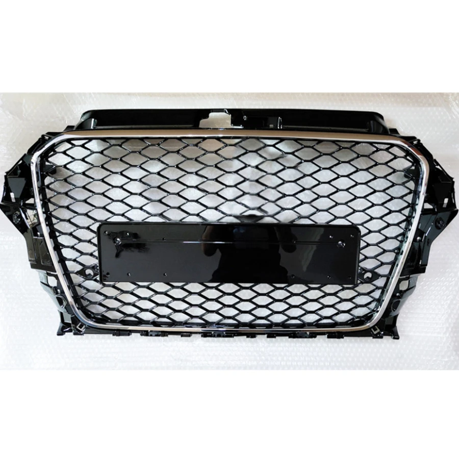 

Car Front Bumper Grill Center Grille for Audi A3/S3 8V 2014 2015 2016 (Refit for RS3 Style) Car Front Bumper Grille