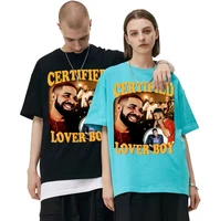 certified lover boy album print graphic printed t shirts hip hop rapper drake bbl boys tees unisex fashion casual cotton t shirt
