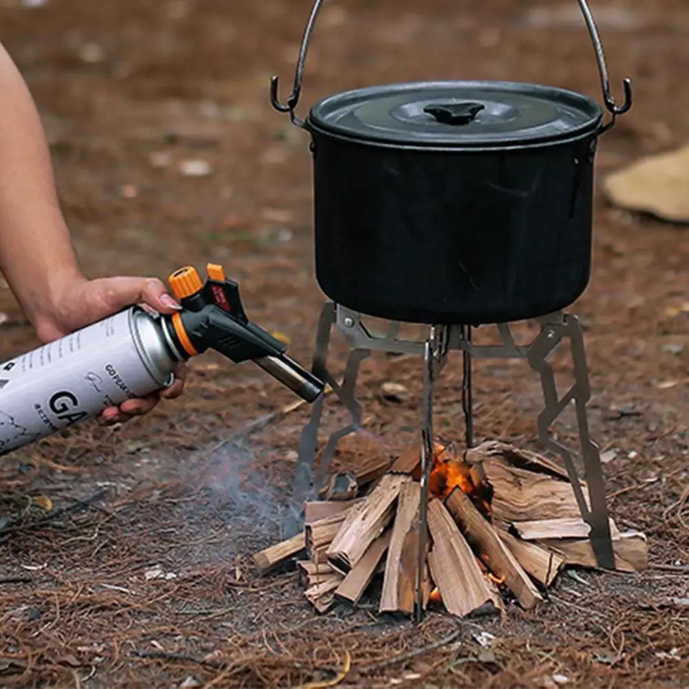 

Outdoor Camping Folding Pot Rack Removable Design Portable Thickened Non-slip Stainless Steel Stove Bracket