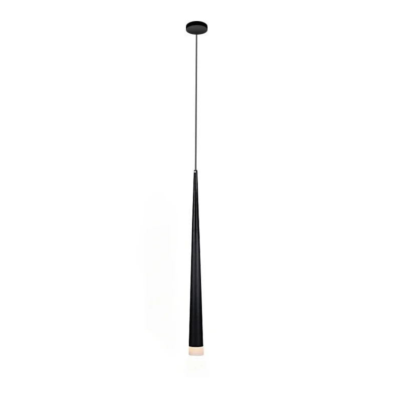 Modern Led Stairs Chandelier Black Aluminum Conical Long Table Lamp Suspended Lights Spiral Gloss |