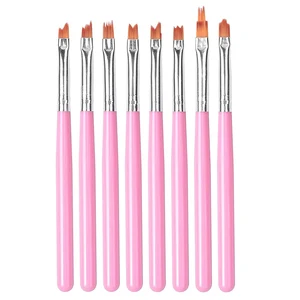 8pcs Nail Art Brushes Set Premium Upgrade Gradient Painting Brush UV Gel Flower Drawing Manicure Bru