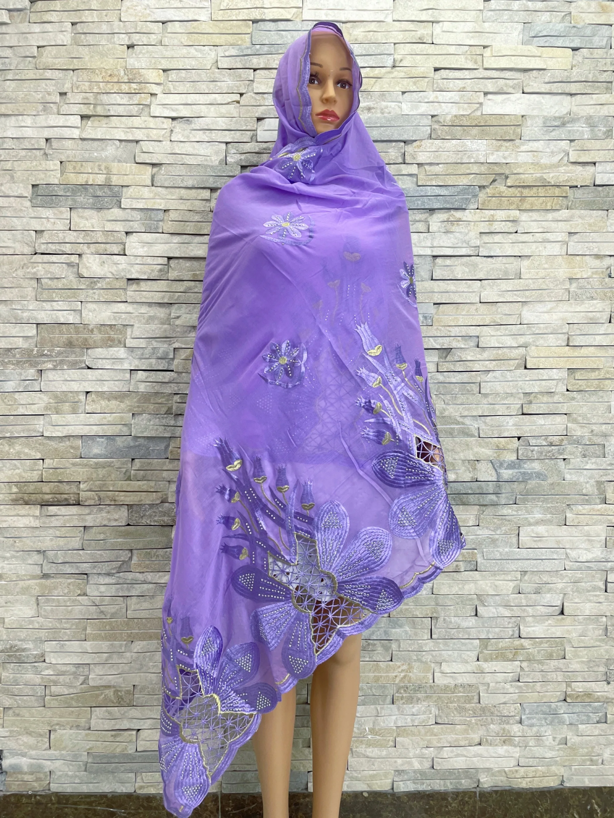 2023 мусульманский модный многоцветный дизайнерский шаль с вышивкой шарф Хиджаб