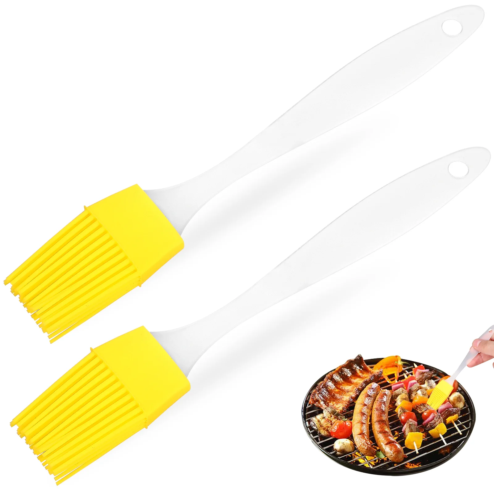 

Brush Pastry Basting Cooking Silicone Baking Bbq Sauce Oil Grill Brushes Kitchen Resistant Heat Spatula Butter Meat Cake Turkey