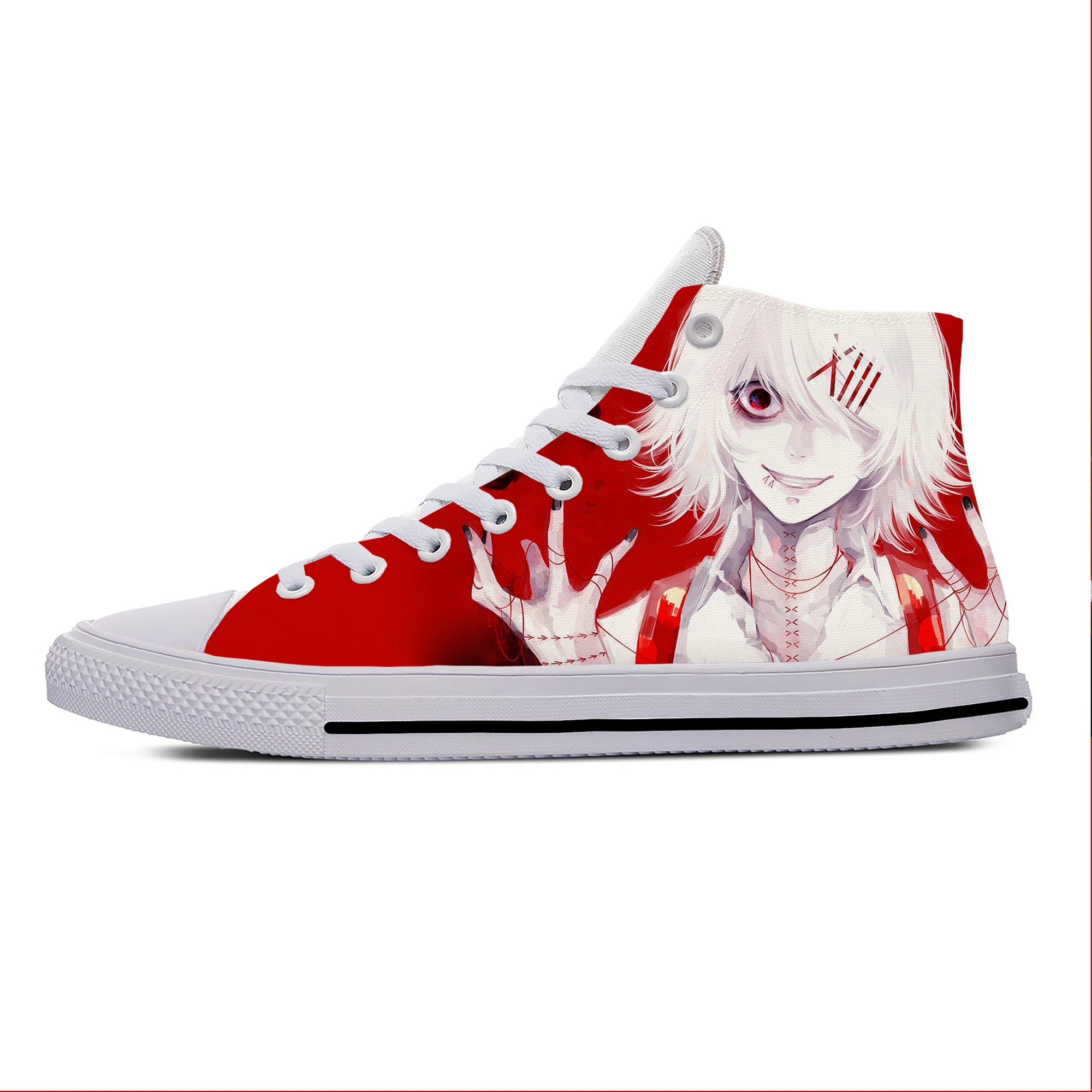 

Japanese Anime Cartoon Tokyo Ghoul Suzuya Juuzou Casual Cloth Shoes High Top Lightweight Breathable 3D Print Men Women Sneakers