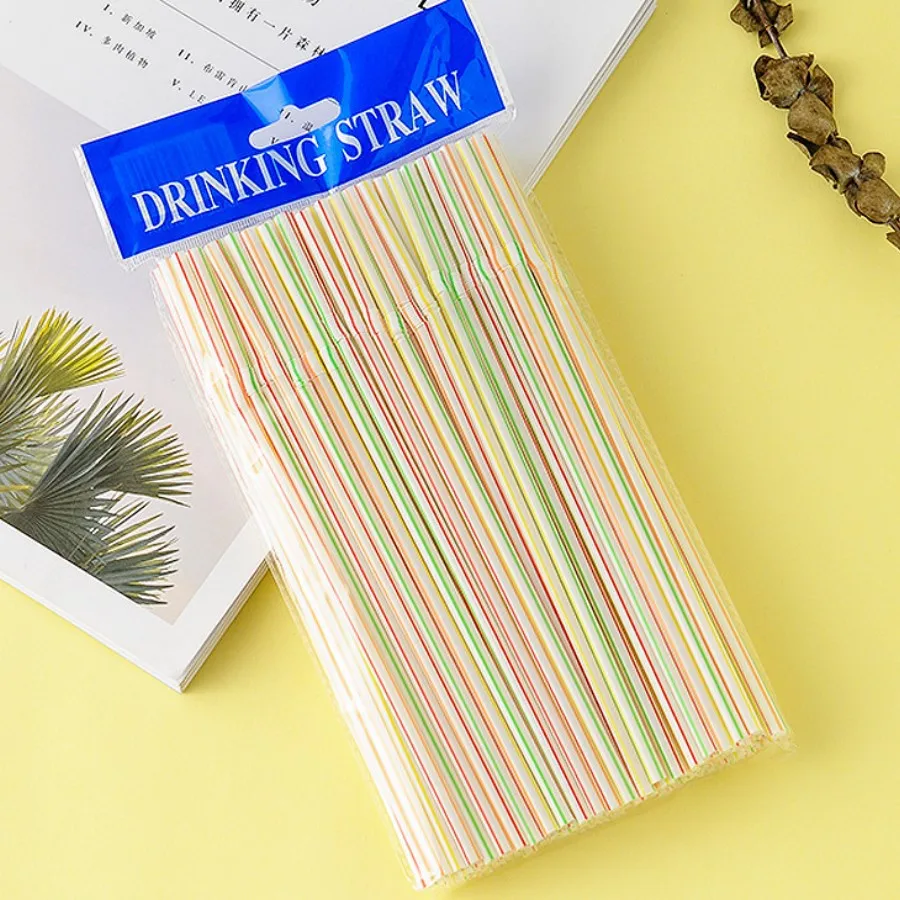 

Party Disposable Straw Color Elbow Plastic 100-pack Straw Can Be Bent and Lengthened Juice Drink Milk Tea Soy Milk Straw