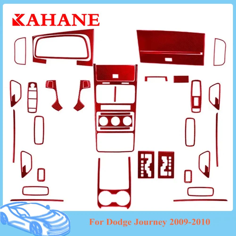 

Red Stickers Car Carbon Fiber Cover Trim Various Parts Decorative Accessories For Dodge Journey 2009 2010 Interior Mouldings