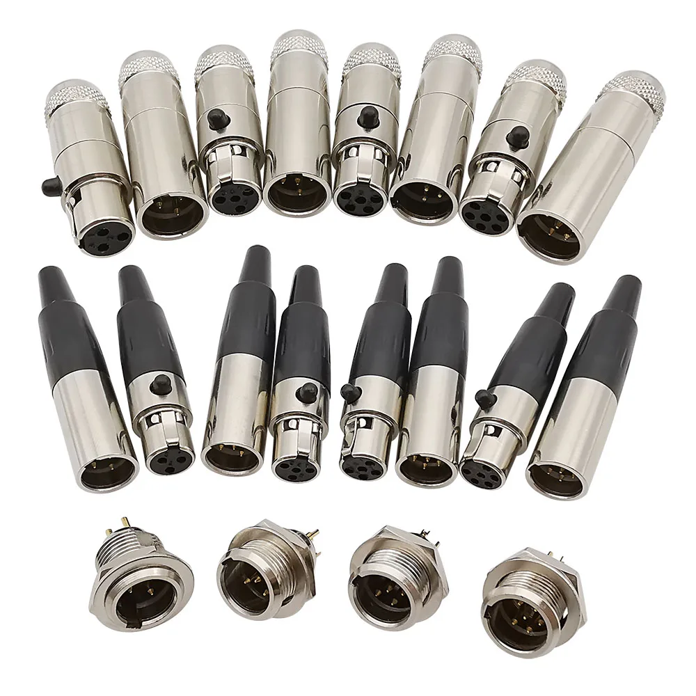 

Mini XLR Connector 3 4 5 6 Pin Female Plug Male Socket Small XLR Aviation Plugs for Cable Soldering Audio Microphone Straight