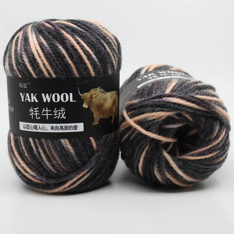 

100g/Pc 4.5mm Wool Yak Yarn For Hand Knitting DIY Knitting Sweater Scarf Fine Needle Woolen Dyed Thread High Quality Thick Yarn