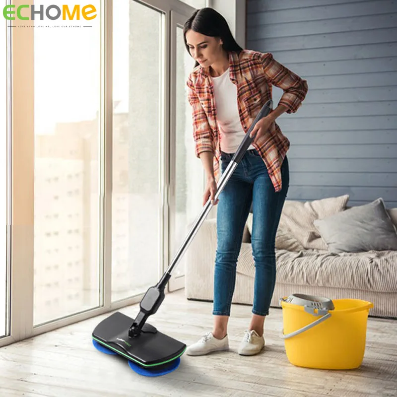 ECHOME Electric Floor Mops Wireless 360&deg; Rotary Mop Hand Pu