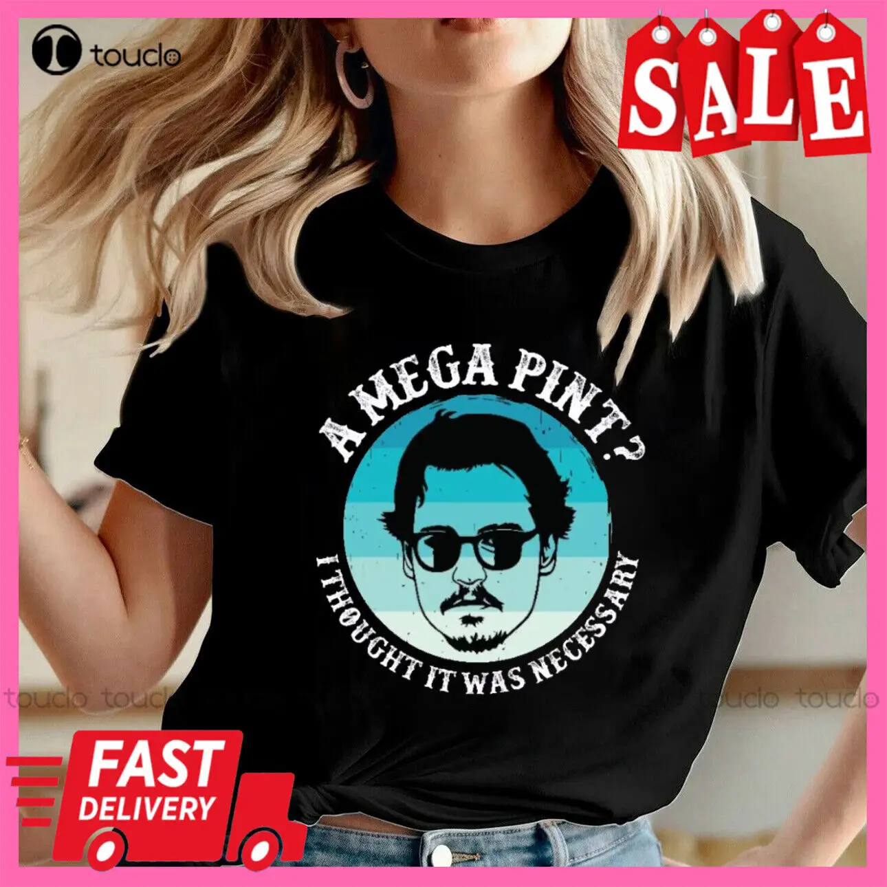 

Johnny Depp Mega Pint T-Shirt, Justice For Johnny Depp T-Shirt Women Custom Aldult Teen Unisex Digital Printing Tee Shirts Retro