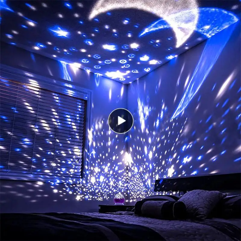 

Newest Star Night Lights Starlight Planetarium Projection Lamp Children Bedroom Rotating Sky Moon Starry Projector Night Light