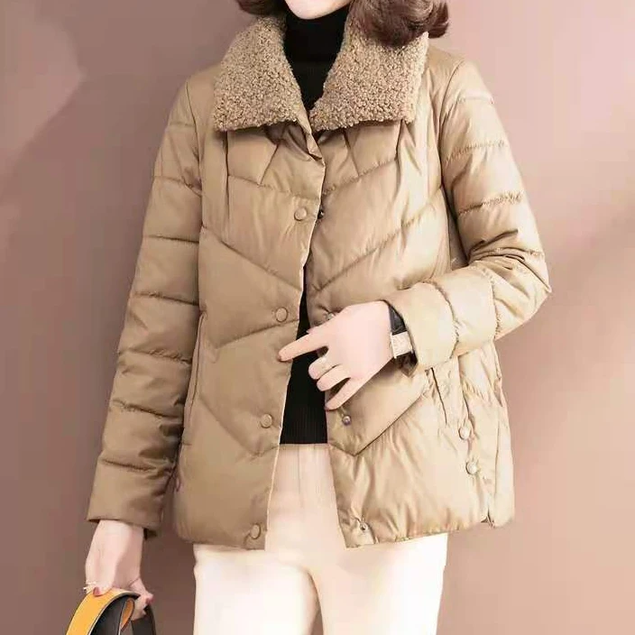 Cotton clothes 2021 new women's winter fashion fleece lamb wool cotton coat women's short coat cotton jacket women