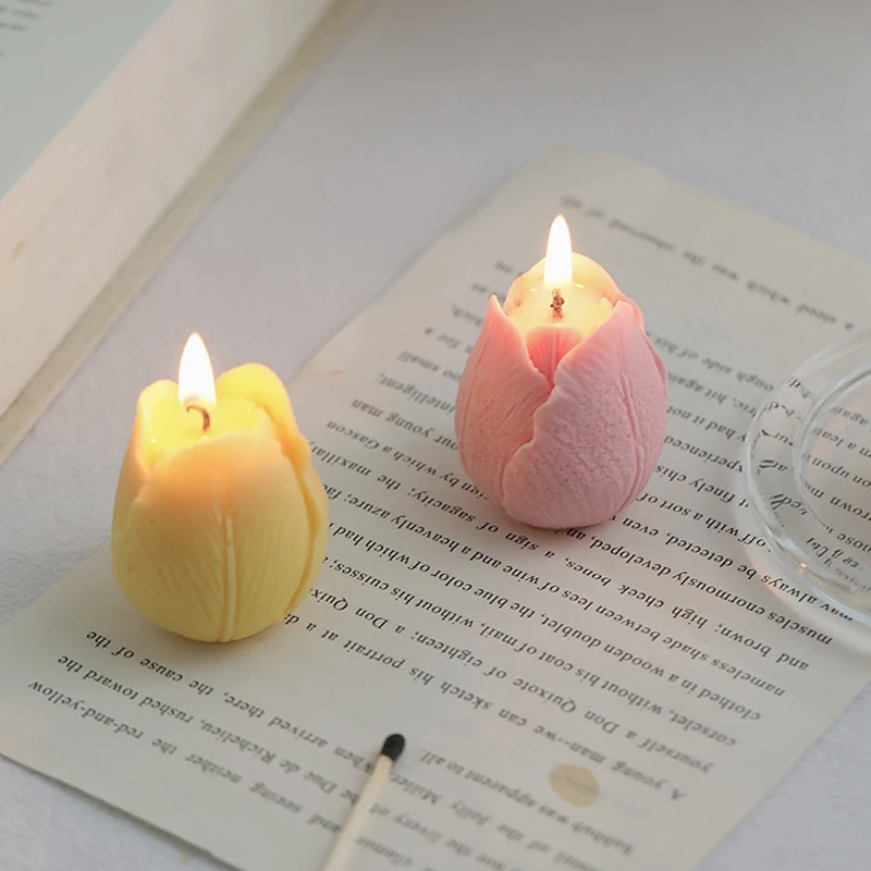 

INS Flower Scented Wax Candle Korean Home Decoration Flower Ornament Fragrance Handmade Floret Candles Candlestick Decorations