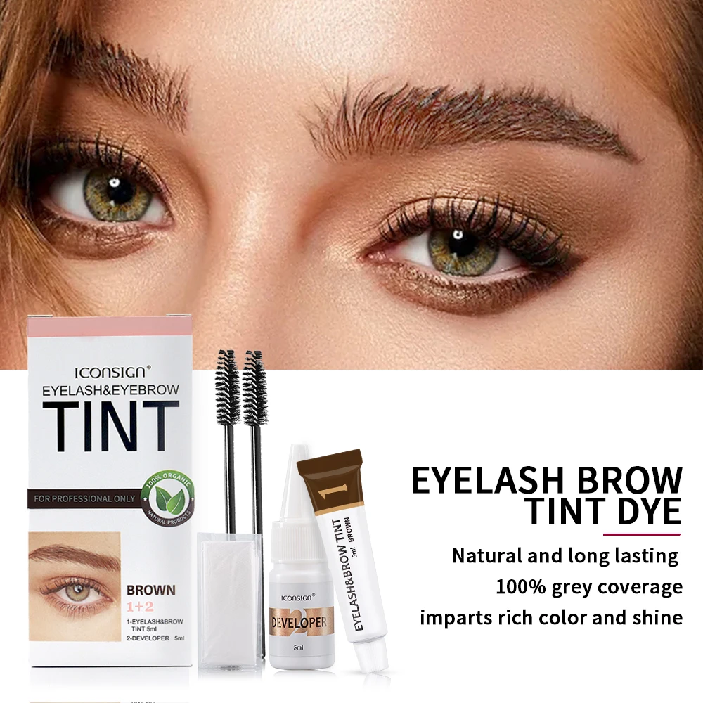 Dropshipping Eyelash Tint Eyebrow Dye Tint 15 mins Fast Lash Lift Waterproof Brow Enhancer Brow Lamination Eye Makeup Tools
