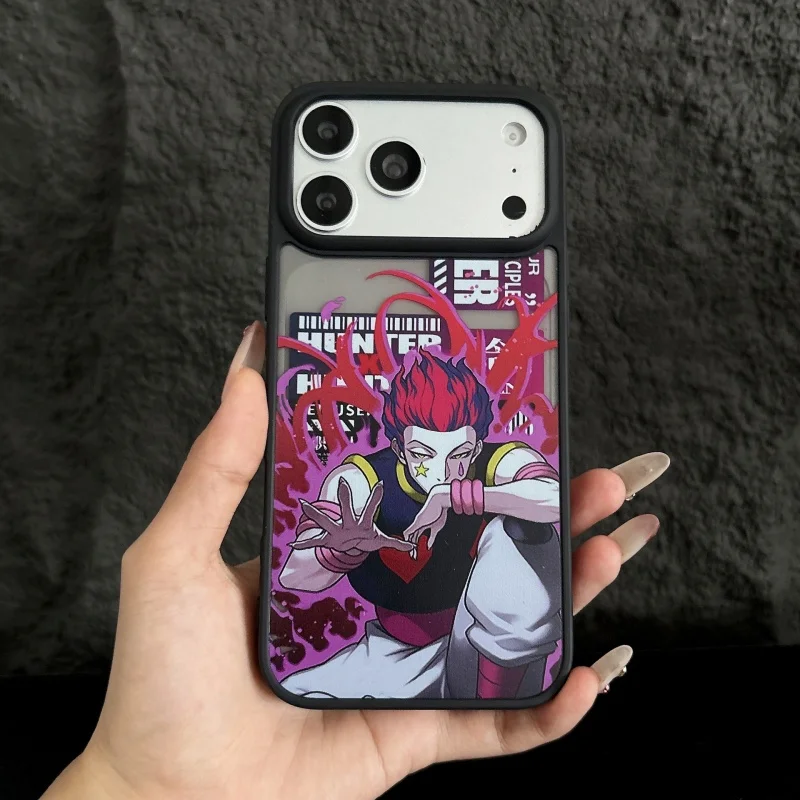 Фото Японский аниме-чехол HUNTER×HUNTER для iPhone 17 Pro Max, 11, 12, 13, 14, 15, 16, 17 Pro Max Plus, Air 3D Lie Hyskoa·Morroh Cover №2