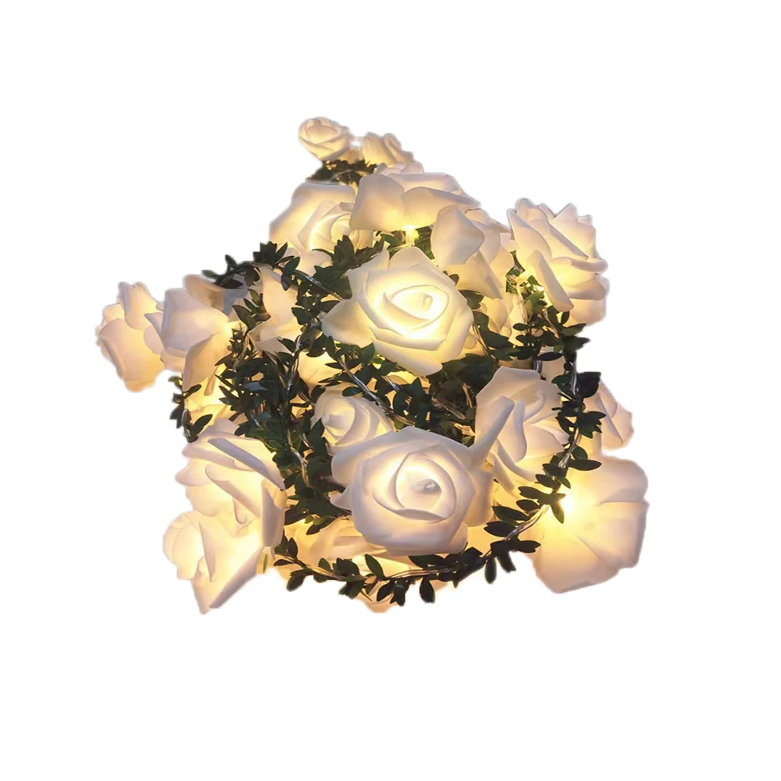 

Led Rose Lamp String Fairy Christmas Lamp Battery Operated For Indoor And Outdoor, Party, Wedding And Holiday Decoration Warm Wh