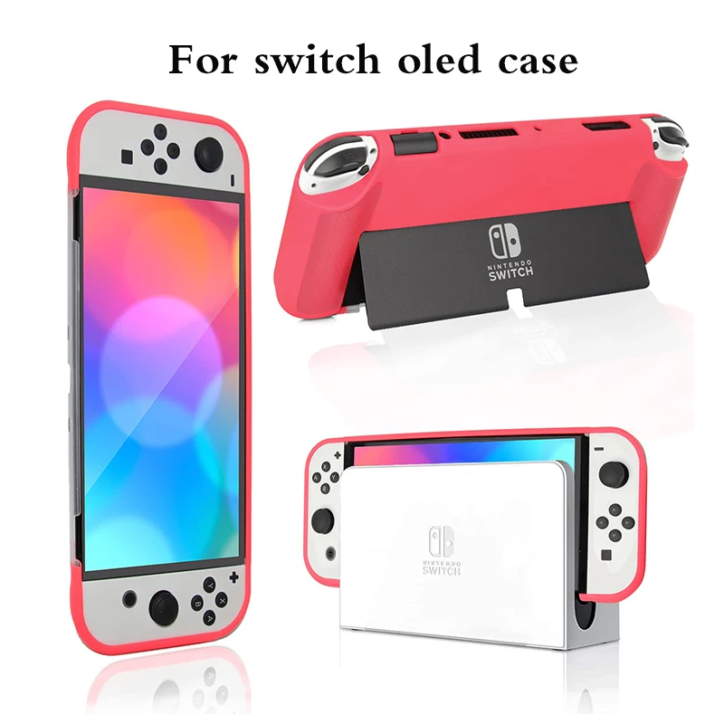 Case for Nintendo Switch OLED Model 2021TPU Grip and PC Protective Case Compatible with Nintendo Switch OLED Console