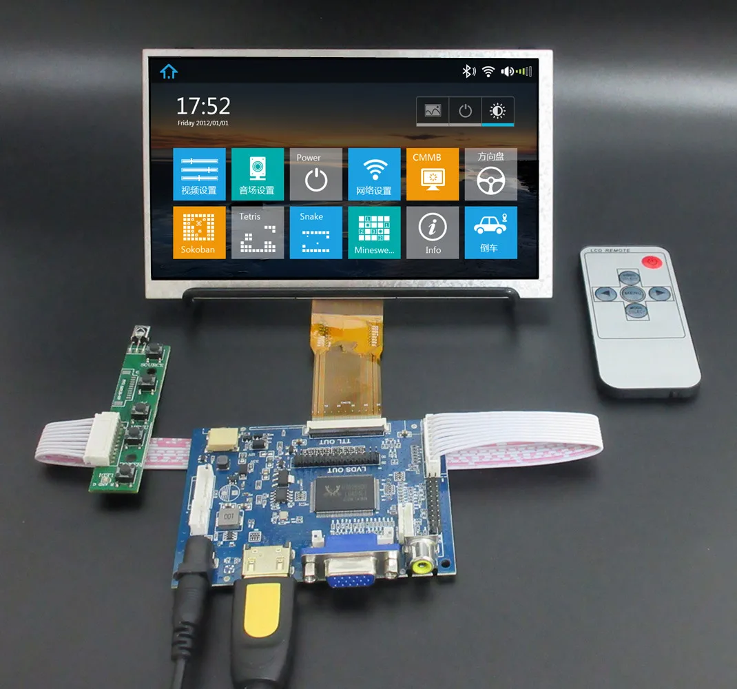 7-дюймовый ЖК-монитор Heyman HDMI/VGA для Raspberry Pi