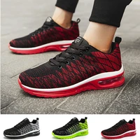 casual men running shoes air cushion breathable male mesh sports shoes comfortable athletic trainers soft non slip lace up