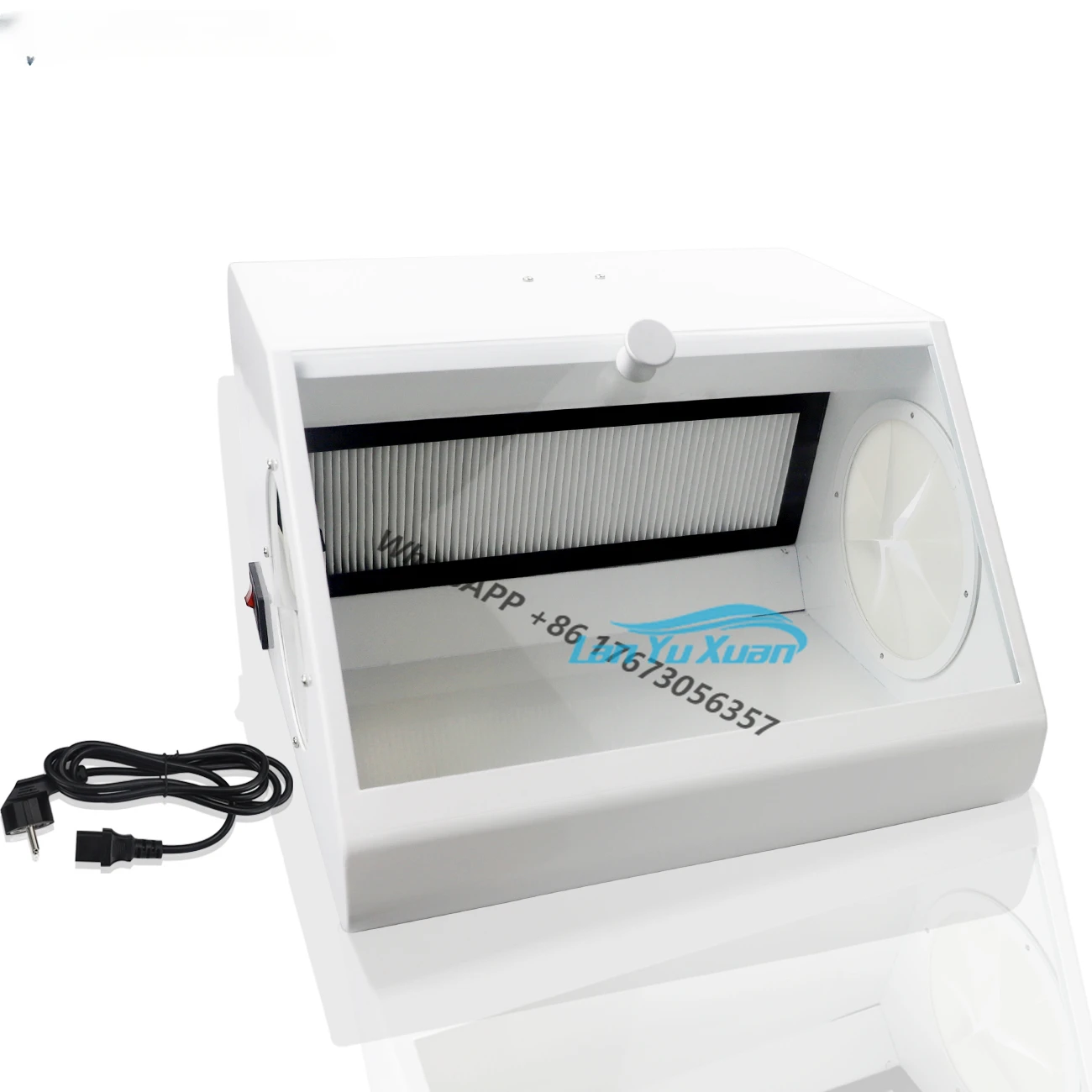 

Lab Equipment Clinic Dust Collector Vacuum Extractor Box Lab Dust Trimming Box Dust Proof Box with LED
